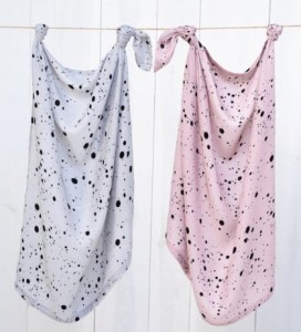 SLEEPEE Pieluszka muślinowa Ink 2-pak szara/różowa 75x75cm