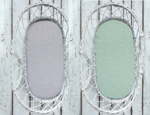 SLEEPEE Prześcieradło do gondoli We Care 2-pak Jasny szary/Mięta