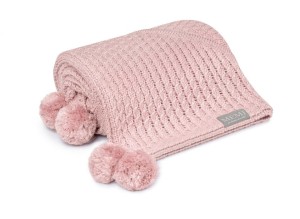 Memi Kocyk bambusowy z kapturkiem 90x90 powder pink
