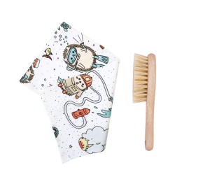 Lullalove Szczotka na ciemieniuchę z myjką - jeże zawody