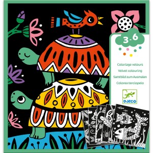 Djeco Welurowe kolorowanki ZWIERZAKI